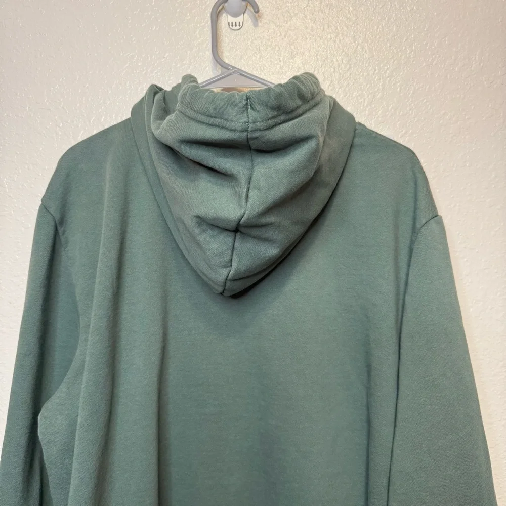 The North Face Men’s Circular Design Bear Logo Spell Out Green Hoodie Size XL
